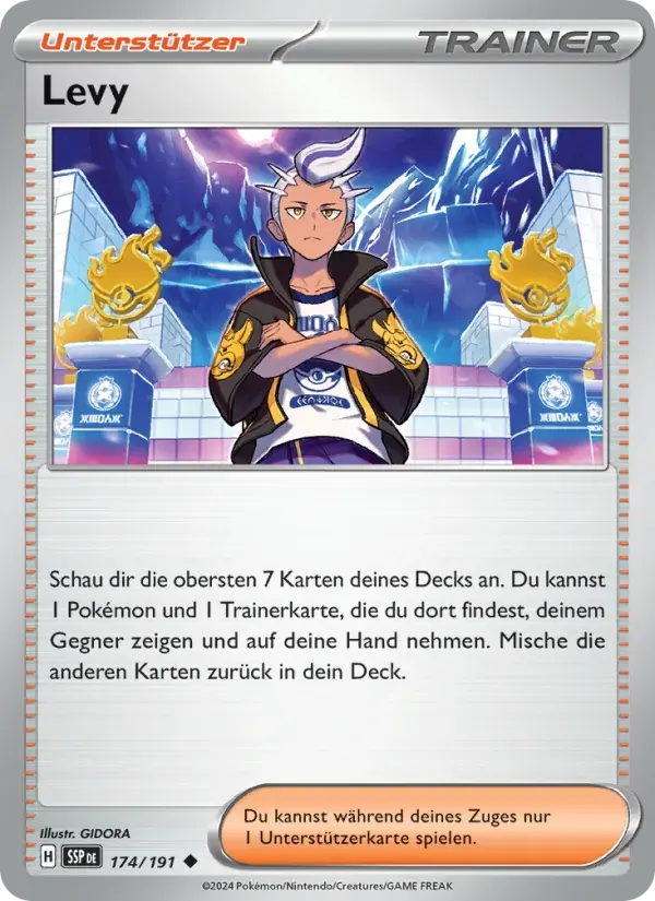 Levy — Stürmische Funken 174 German Pokémon card