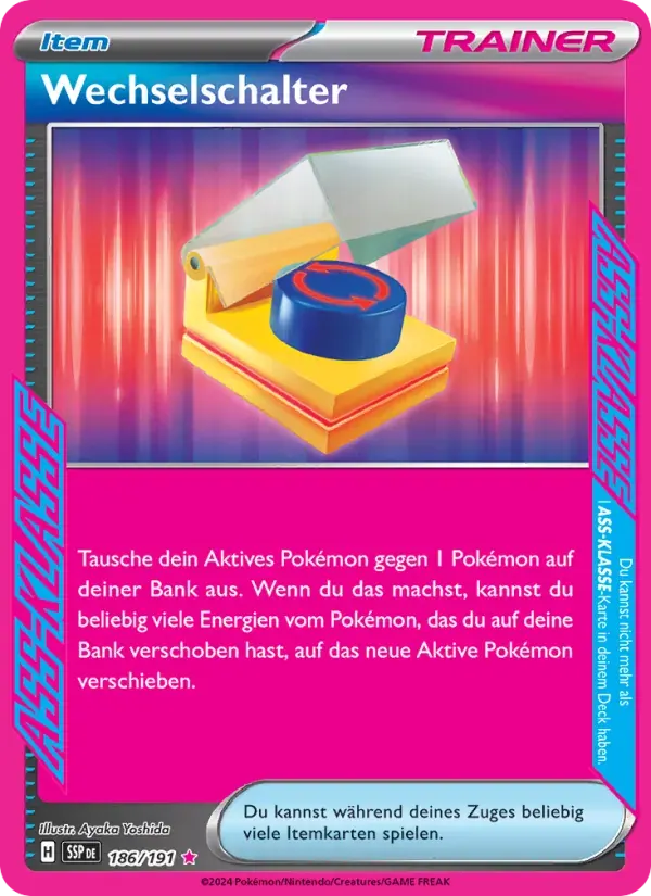 Wechselschalter — Stürmische Funken 186 German Pokémon card