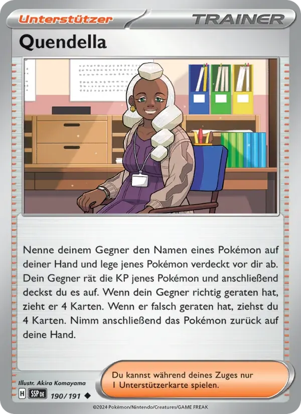 Quendella — Stürmische Funken 190 German Pokémon card
