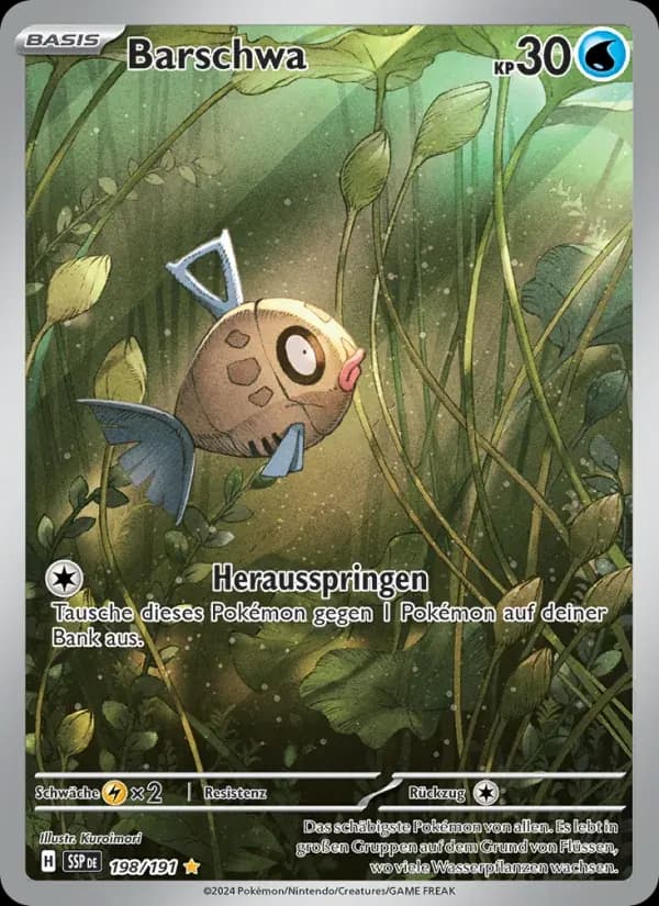 Barschwa — Stürmische Funken 198 German Pokémon card