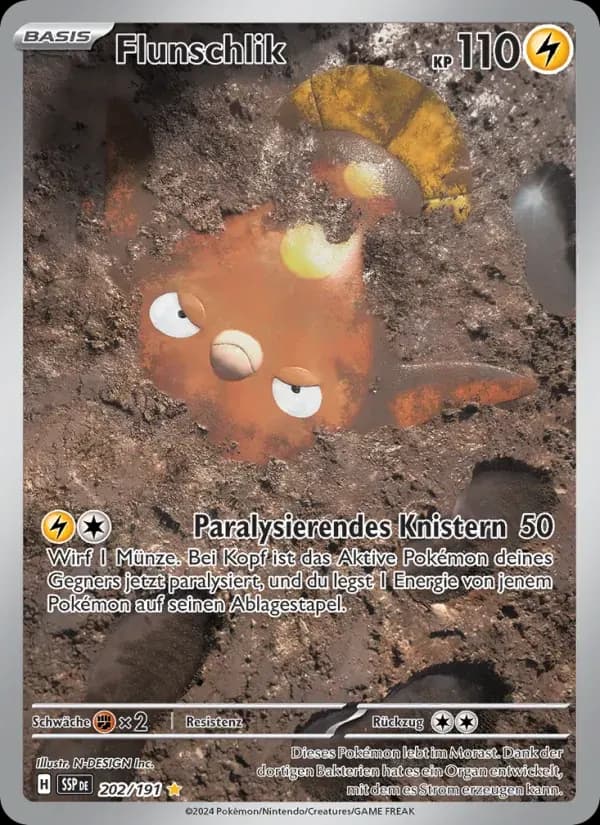 Flunschlik — Stürmische Funken 202 German Pokémon card