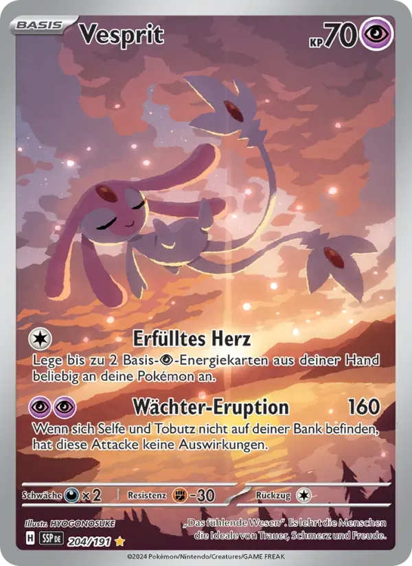 Vesprit — Stürmische Funken 204 German Pokémon card