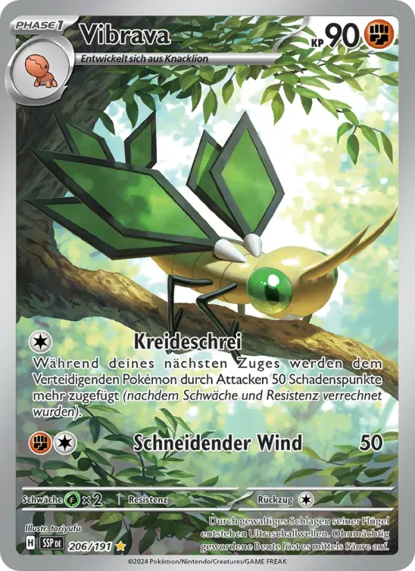 Vibrava — Stürmische Funken 206 German Pokémon card