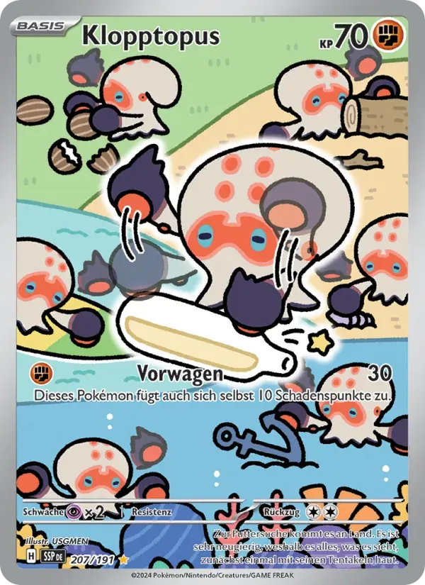 Klopptopus — Stürmische Funken 207 German Pokémon card