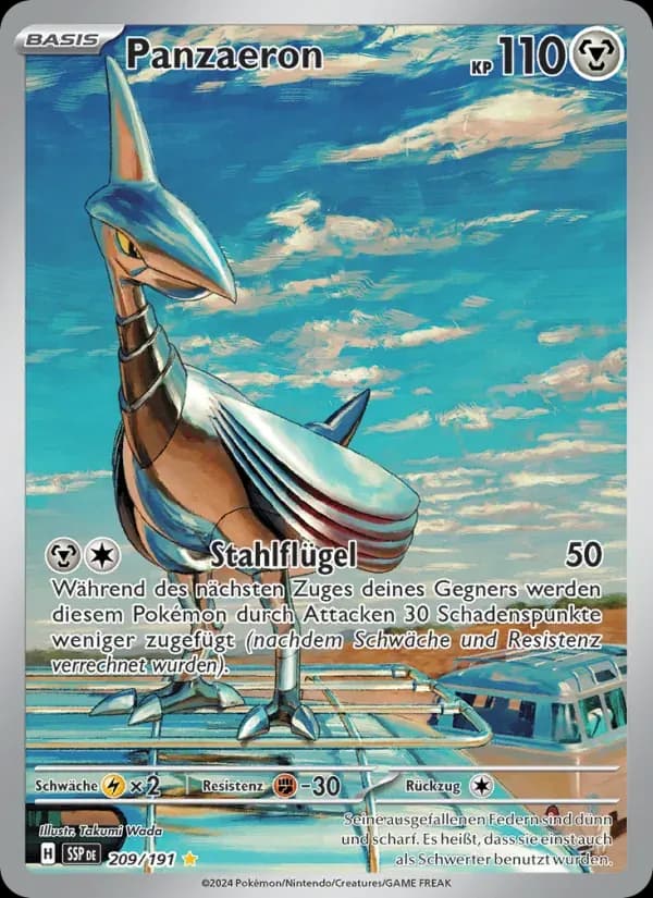 Panzaeron — Stürmische Funken 209 German Pokémon card
