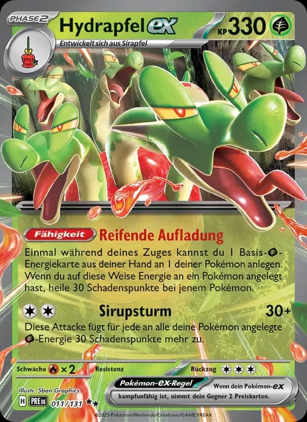 Hydrapfel-ex — Prismatische Entwicklungen 11 German Pokémon card