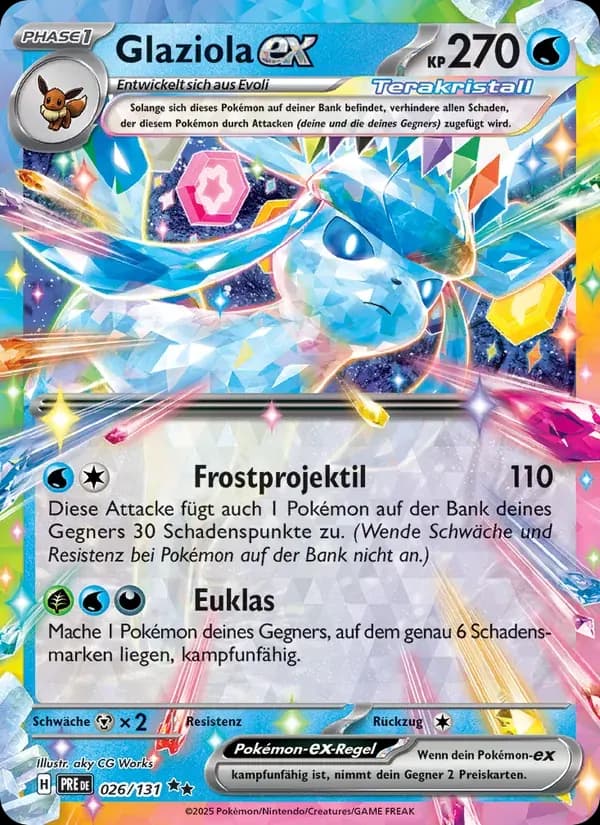 Glaziola-ex — Prismatische Entwicklungen 26 German Pokémon card