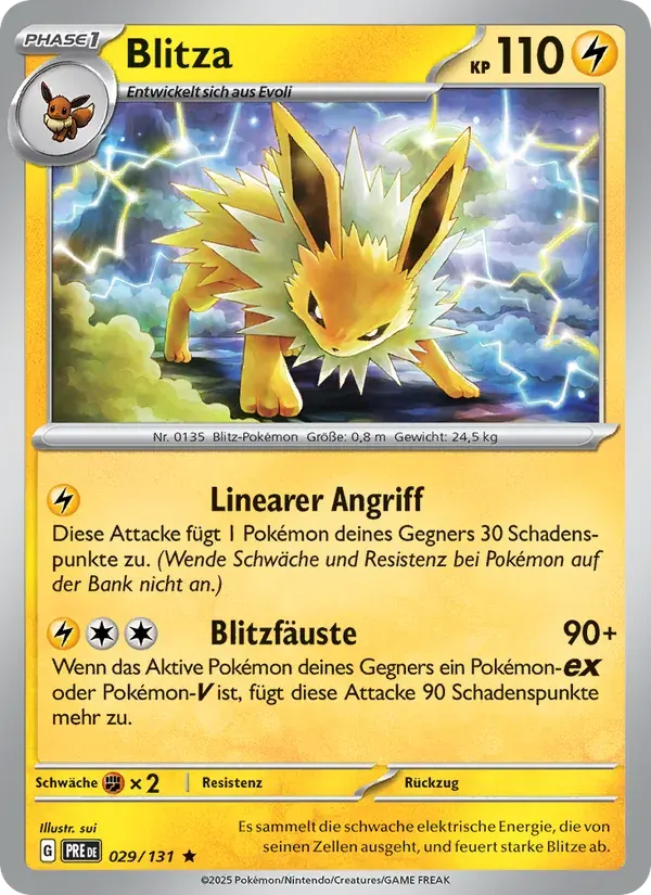 Blitza — Prismatische Entwicklungen 29 German Pokémon card