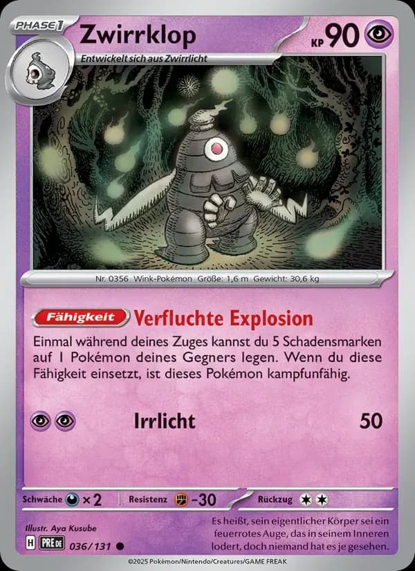 Zwirrklop — Prismatische Entwicklungen 36 German Pokémon card