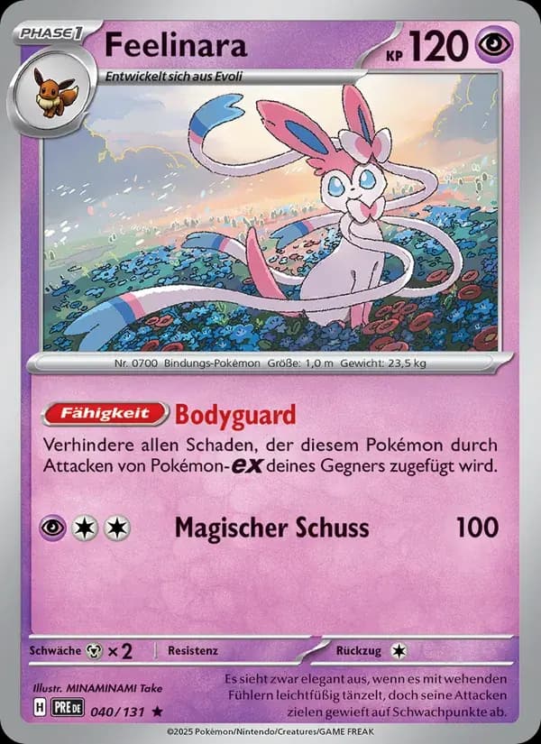Feelinara — Prismatische Entwicklungen 40 German Pokémon card