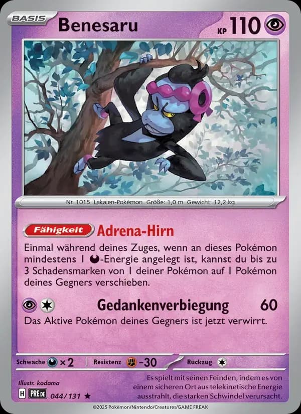 Benesaru — Prismatische Entwicklungen 44 German Pokémon card