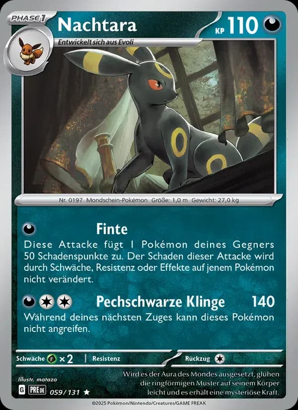 Nachtara — Prismatische Entwicklungen 59 German Pokémon card