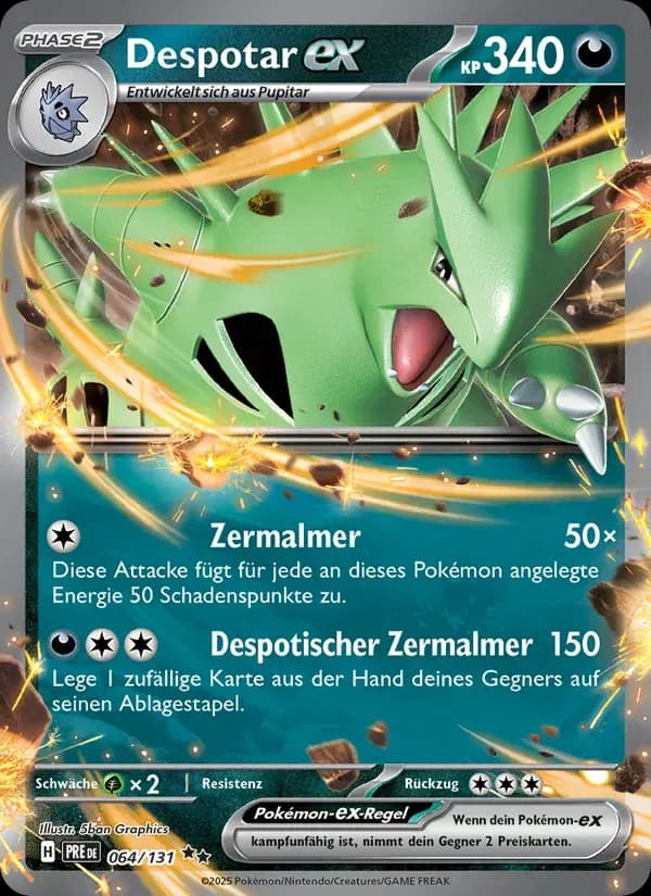 Despotar-ex — Prismatische Entwicklungen 64 German Pokémon card
