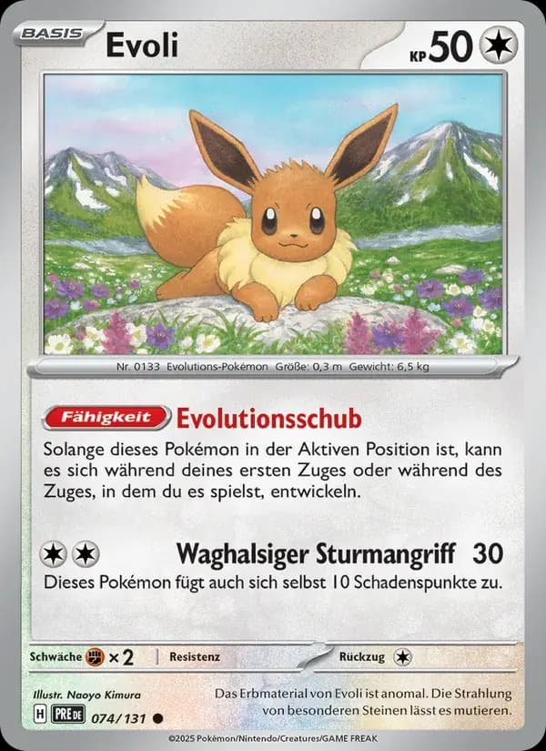 Evoli — Prismatische Entwicklungen 74 German Pokémon card