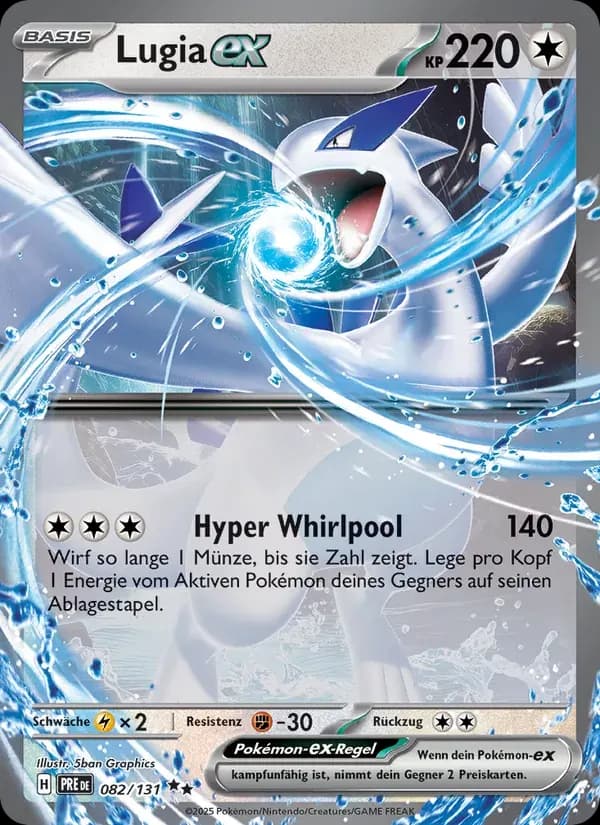 Lugia-ex — Prismatische Entwicklungen 82 German Pokémon card