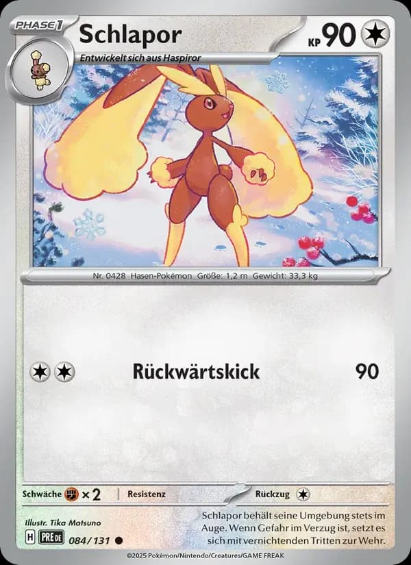 Schlapor — Prismatische Entwicklungen 84 German Pokémon card