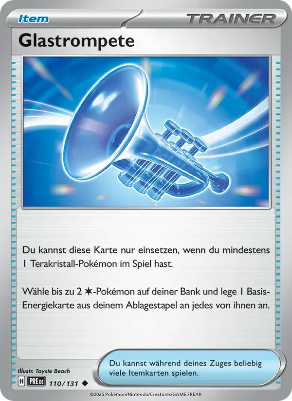 Glastrompete — Prismatische Entwicklungen 110 German Pokémon card