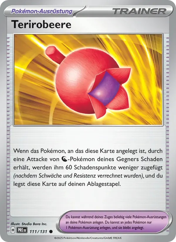 Terirobeere — Prismatische Entwicklungen 111 German Pokémon card