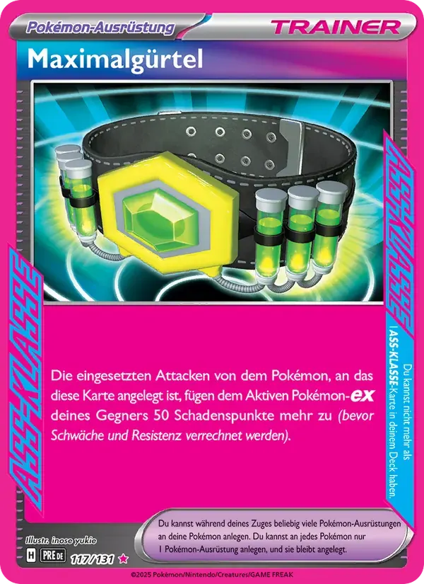 Maximalgürtel — Prismatische Entwicklungen 117 German Pokémon card