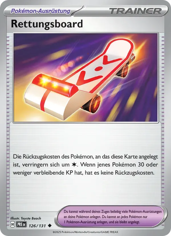 Rettungsboard — Prismatische Entwicklungen 126 German Pokémon card