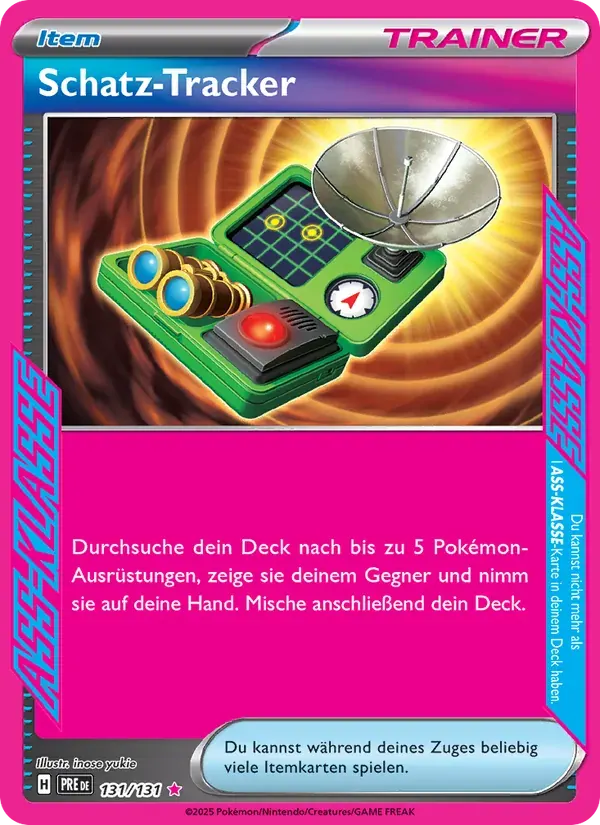 Schatz-Tracker — Prismatische Entwicklungen 131 German Pokémon card