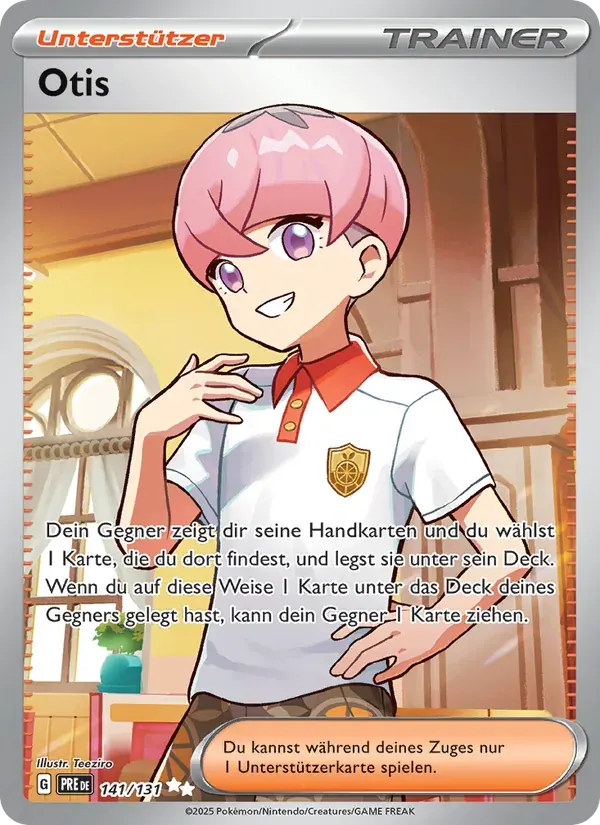 Otis — Prismatische Entwicklungen 141 German Pokémon card