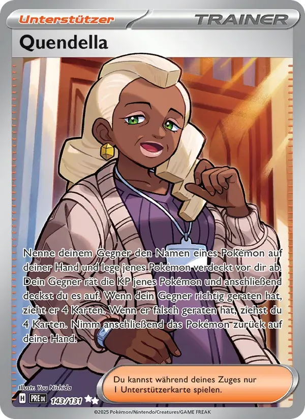 Quendella — Prismatische Entwicklungen 143 German Pokémon card