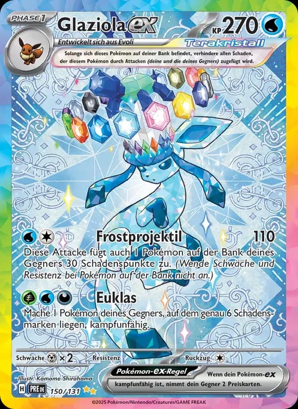 Glaziola-ex — Prismatische Entwicklungen 150 German Pokémon card