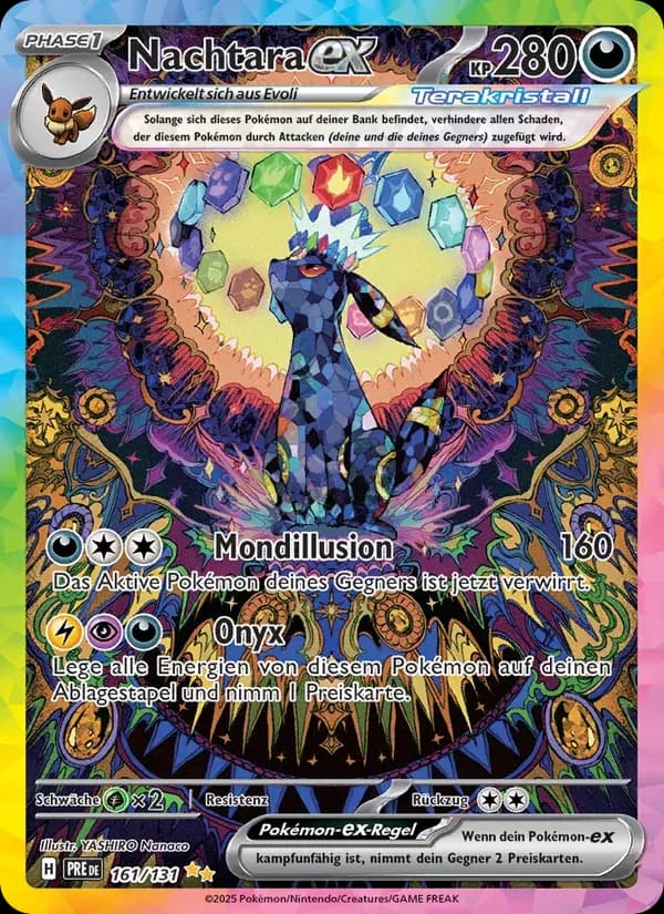 Nachtara-ex — Prismatische Entwicklungen 161 German Pokémon card