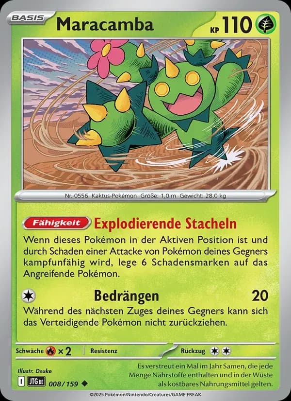 Maracamba — Reisegefährten 8 German Pokémon card