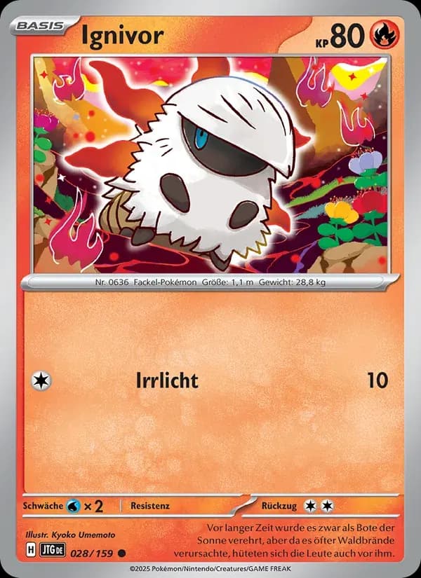 Ignivor — Reisegefährten 28 German Pokémon card