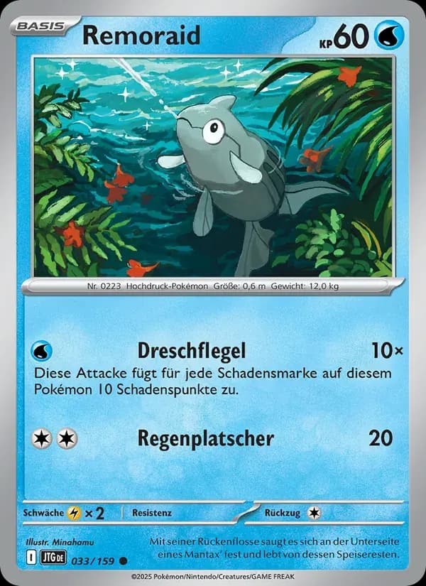 Remoraid — Reisegefährten 33 German Pokémon card