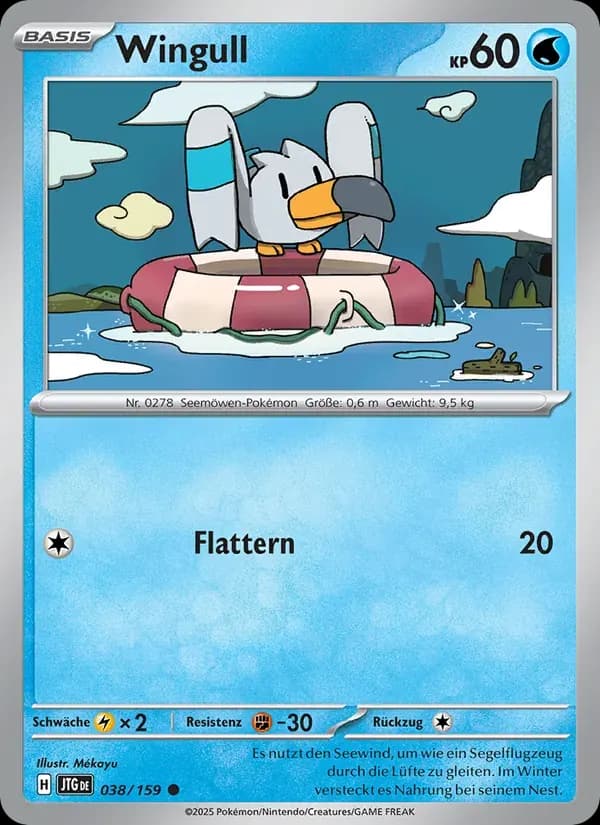 Wingull — Reisegefährten 38 German Pokémon card