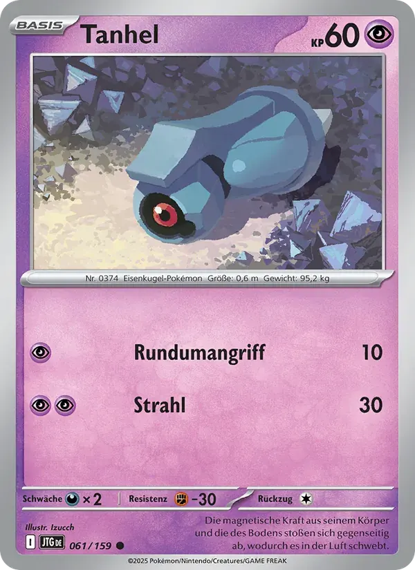 Tanhel — Reisegefährten 61 German Pokémon card