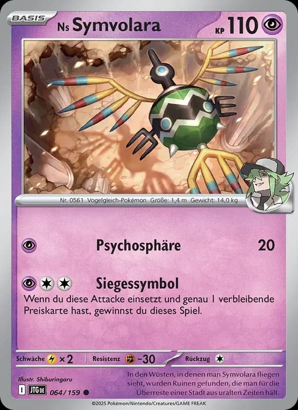 Ns Symvolara — Reisegefährten 64 German Pokémon card