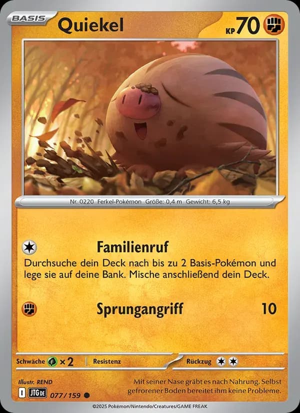 Quiekel — Reisegefährten 77 German Pokémon card