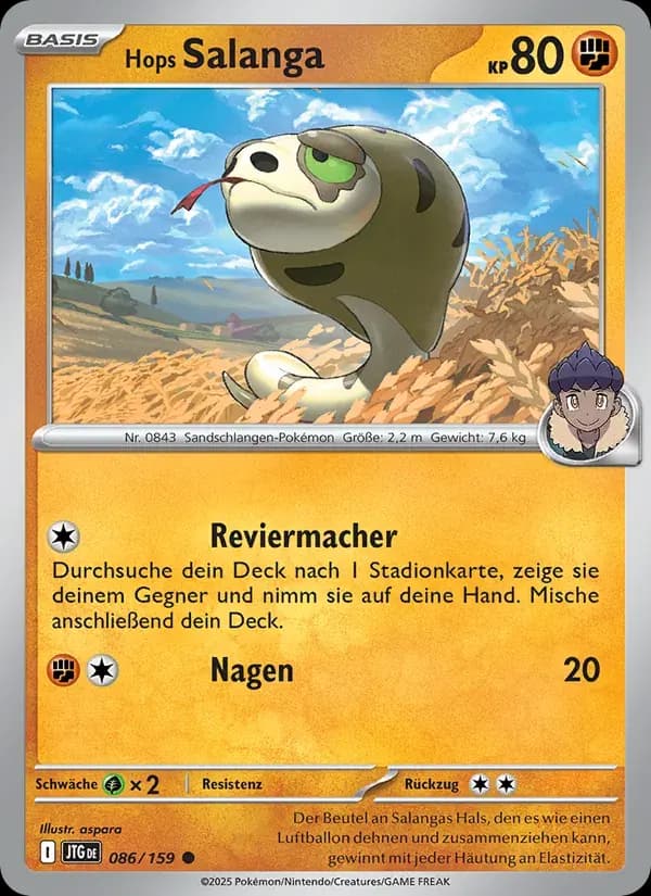 Hops Salanga — Reisegefährten 86 German Pokémon card