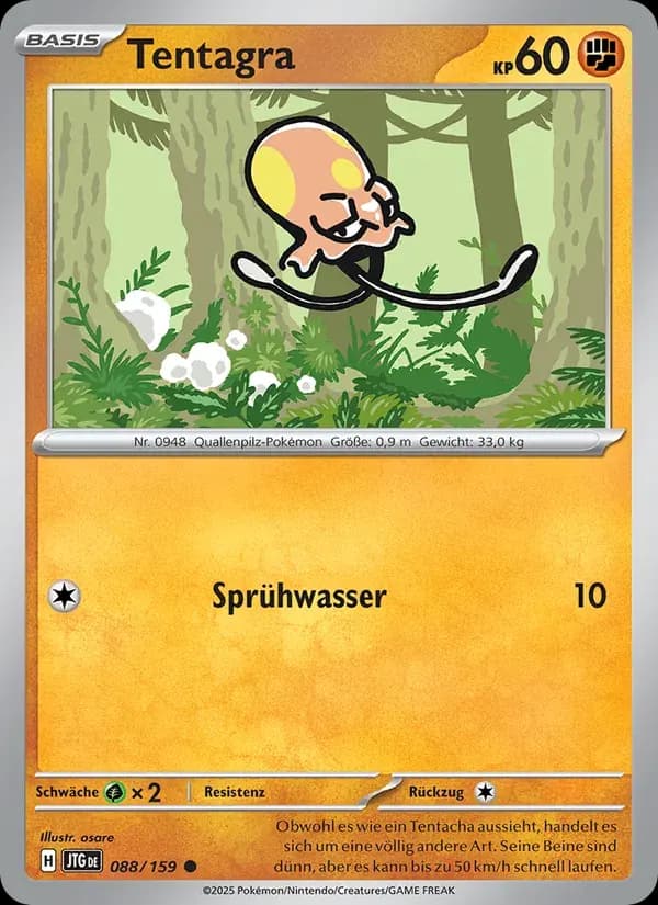 Tentagra — Reisegefährten 88 German Pokémon card