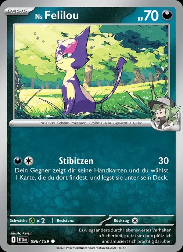 Ns Felilou — Reisegefährten 96 German Pokémon card