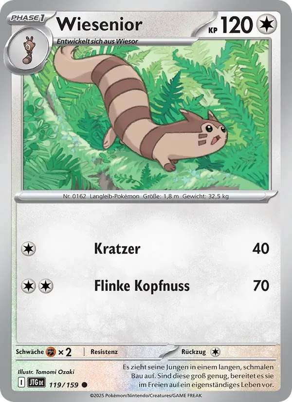Wiesenior — Reisegefährten 119 German Pokémon card