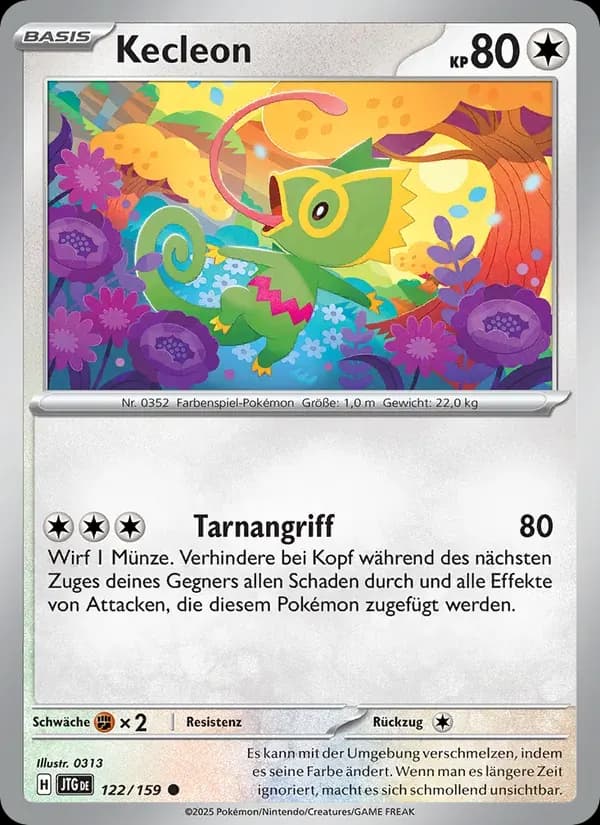 Kecleon — Reisegefährten 122 German Pokémon card