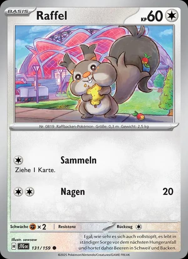 Raffel — Reisegefährten 131 German Pokémon card