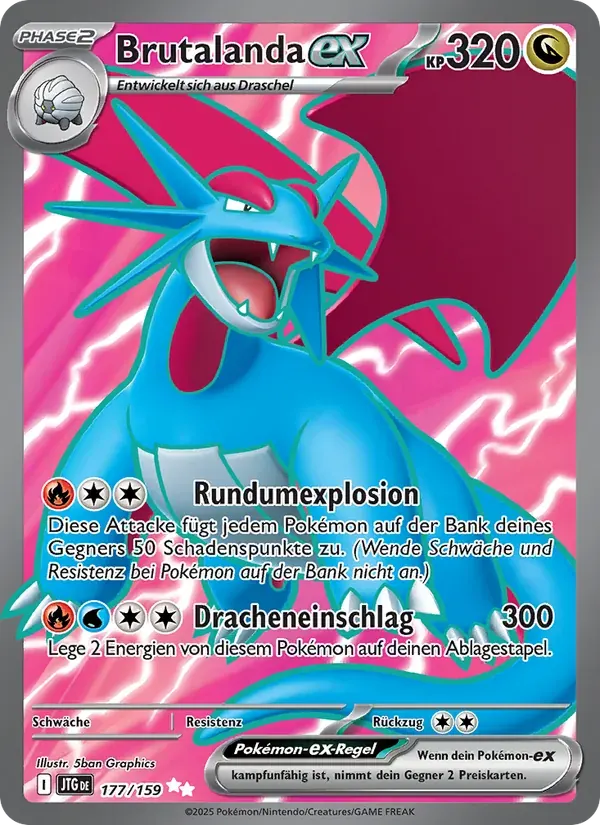 Brutalanda-ex — Reisegefährten 177 German Pokémon card