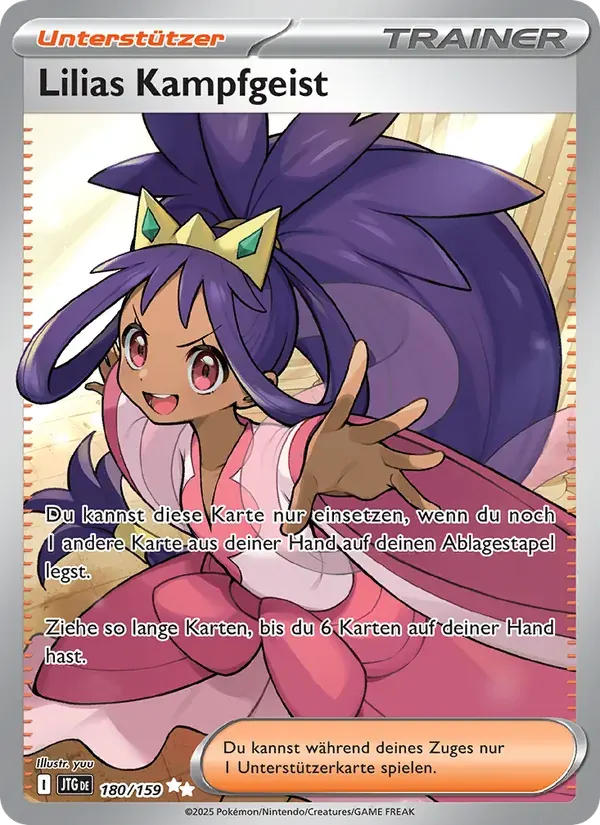 Lilias Kampfgeist — Reisegefährten 180 German Pokémon card