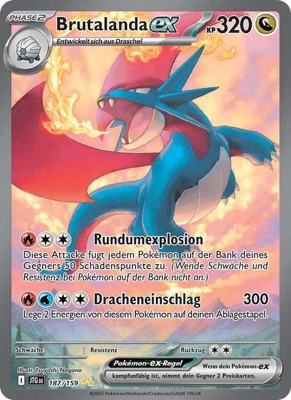 Brutalanda-ex — Reisegefährten 187 German Pokémon card