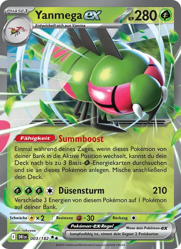 Yanmega-ex — Ewige Rivalen 3 German Pokémon card