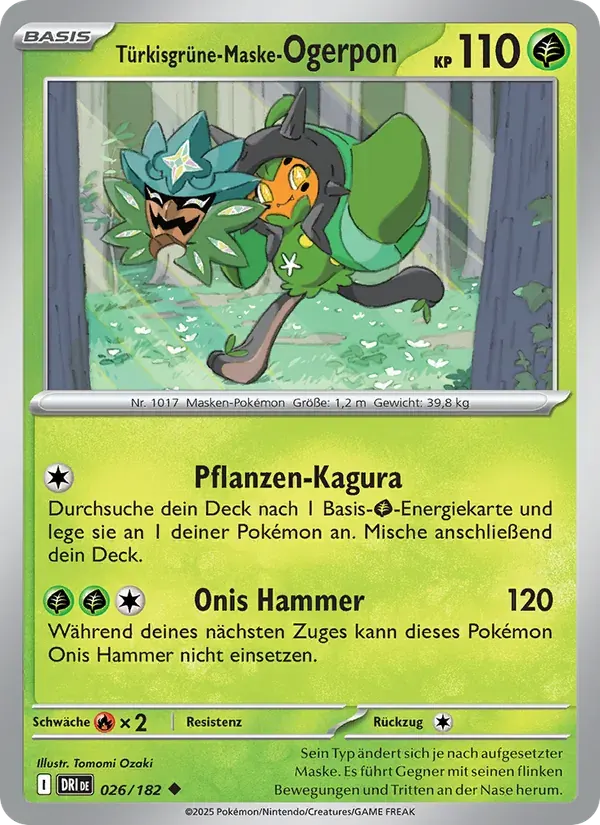 Türkisgrüne-Maske-Ogerpon — Ewige Rivalen 26 German Pokémon card
