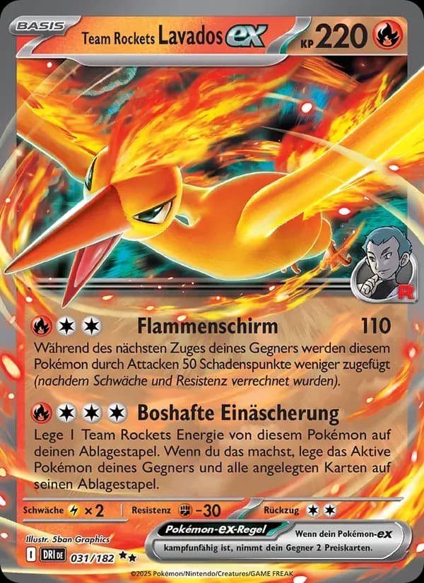 Team Rockets Lavados-ex — Ewige Rivalen 31 German Pokémon card