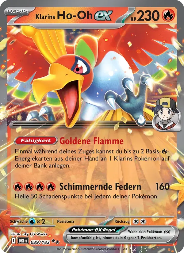Klarins Ho-Oh-ex — Ewige Rivalen 39 German Pokémon card