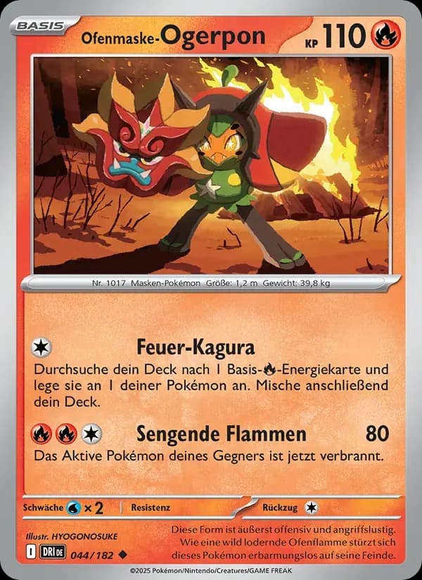 Ofenmaske-Ogerpon — Ewige Rivalen 44 German Pokémon card